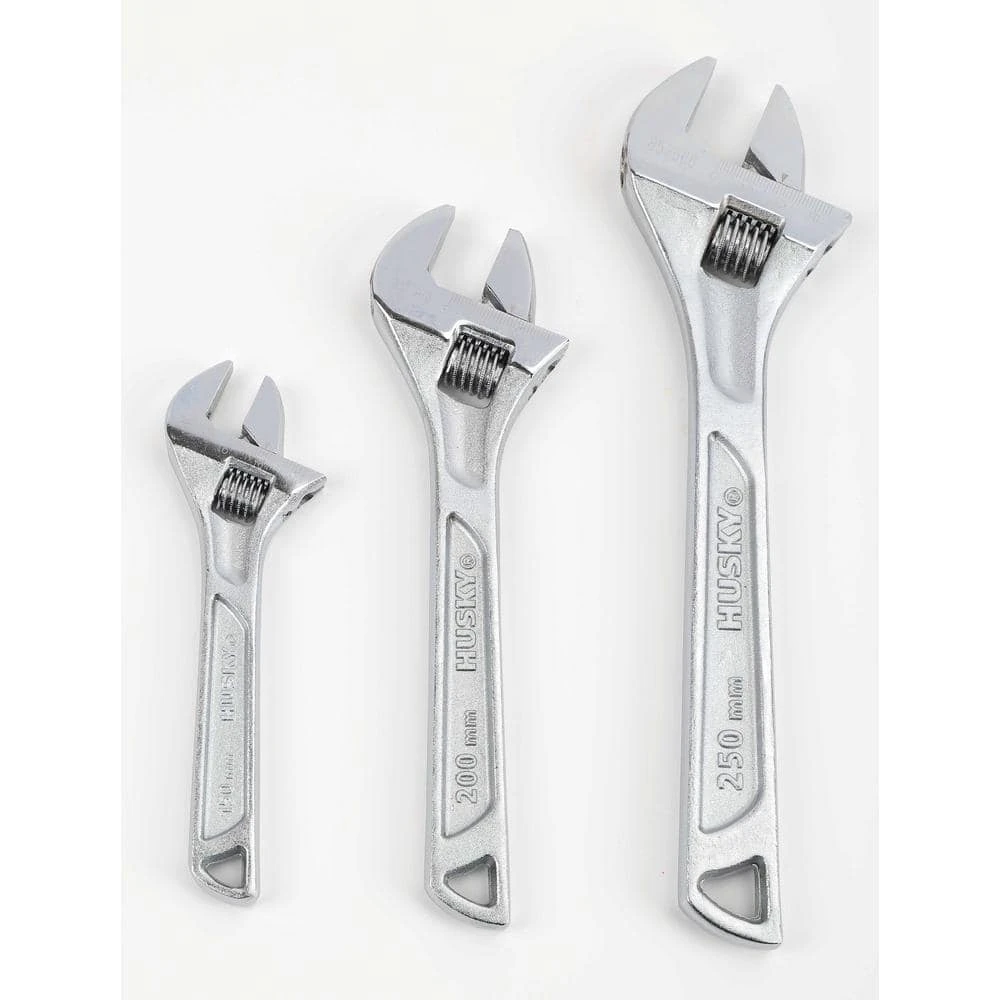 Husky Adjustable Wrench Set (3-Piece) - Image 3