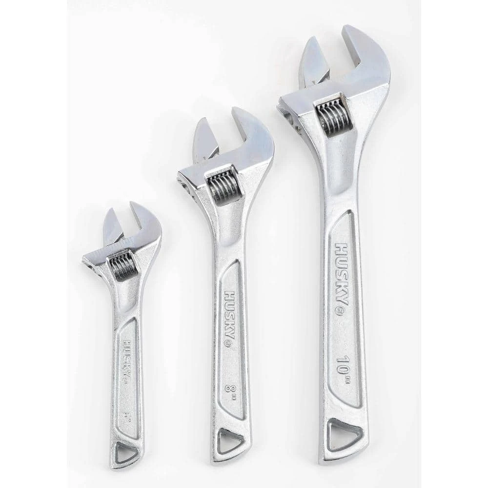 Husky Adjustable Wrench Set (3-Piece)