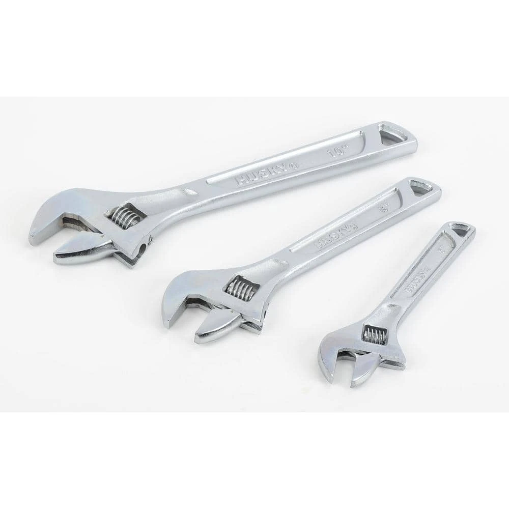 Husky Adjustable Wrench Set (3-Piece) - Image 2