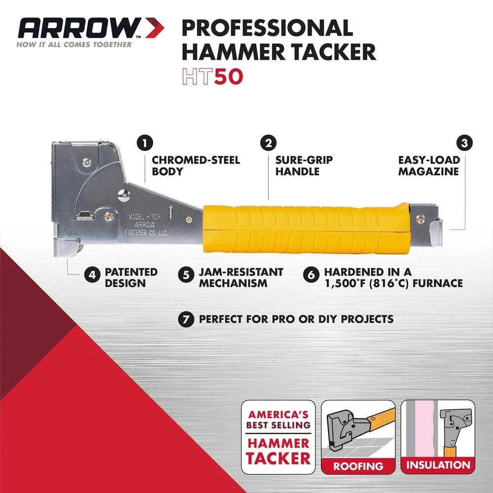 Arrow HT50 Professional Hammer Tacker - Image 13