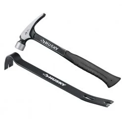 Husky 20 oz. Steel Rip Hammer and 15 in. Wrecking Bar