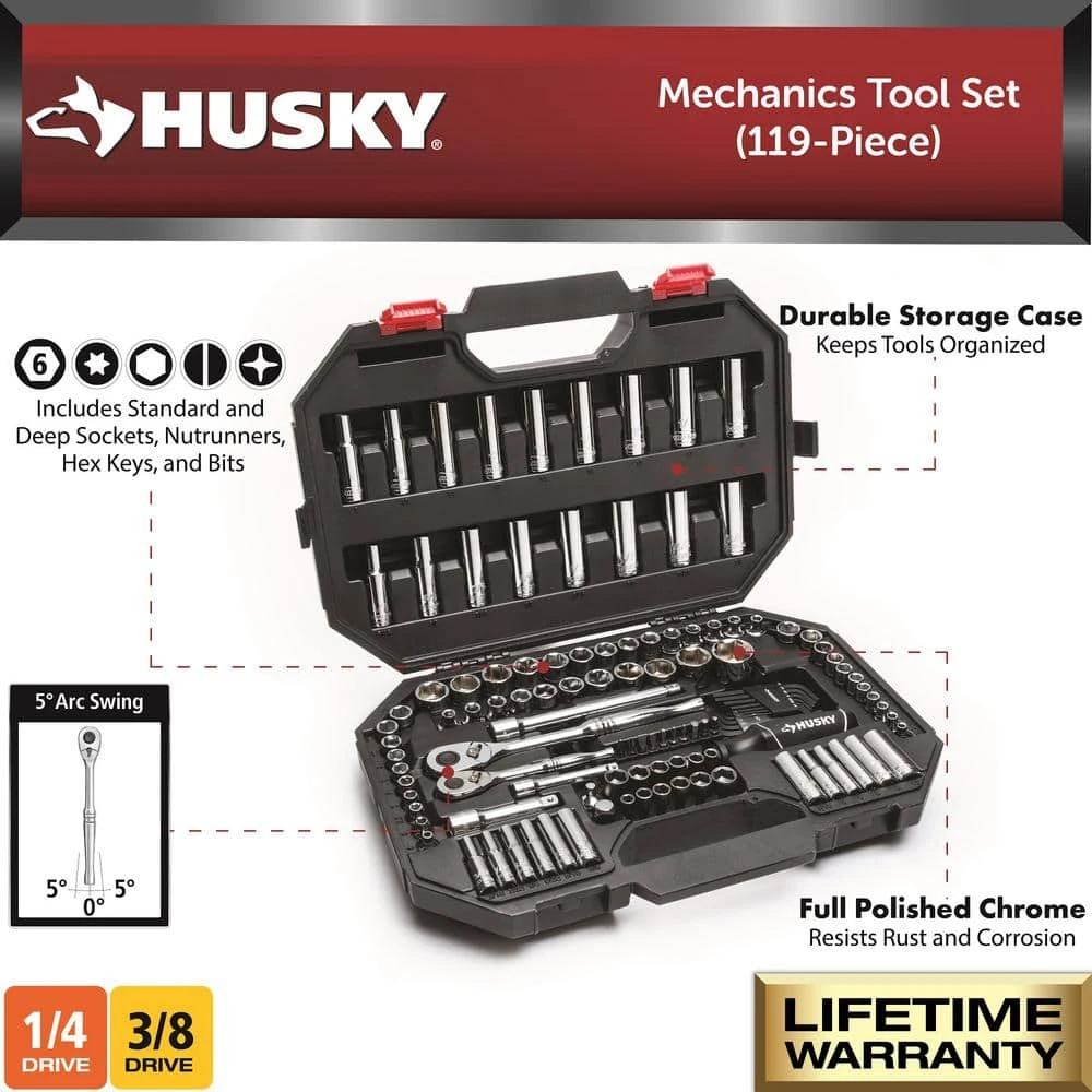 Husky Mechanics Tool Set (119-Piece) - Image 3
