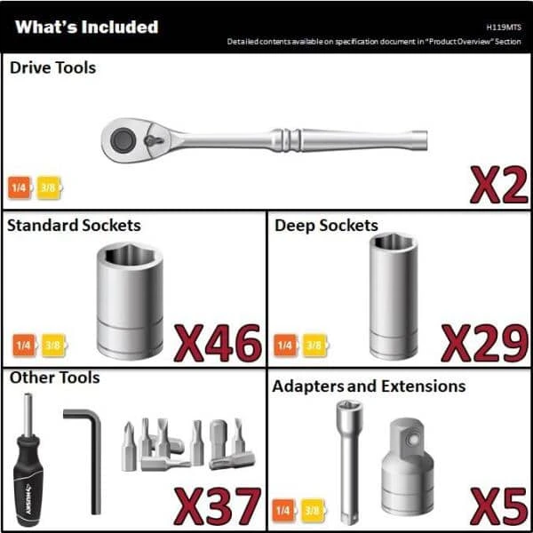 Husky Mechanics Tool Set (119-Piece) - Image 2