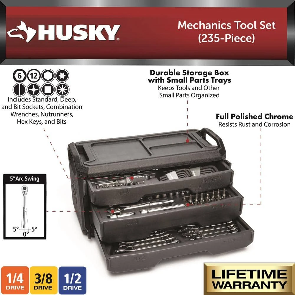 Husky Mechanics Tool Set (235-Piece) - Image 3