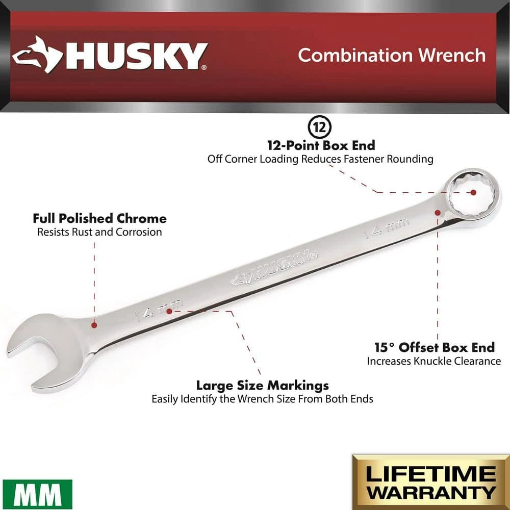 Husky SAE/MM Combination Wrench Set (24-Piece) - Image 3