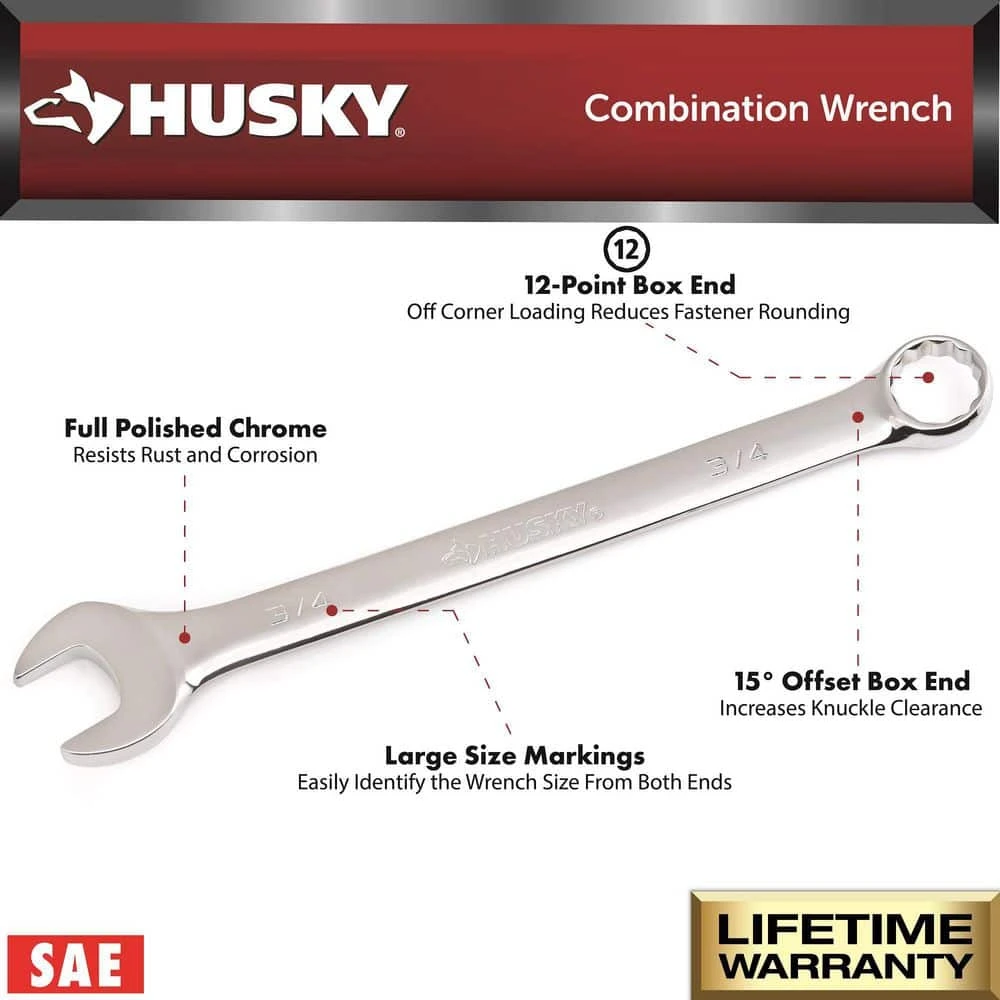 Husky SAE/MM Combination Wrench Set (24-Piece) - Image 4