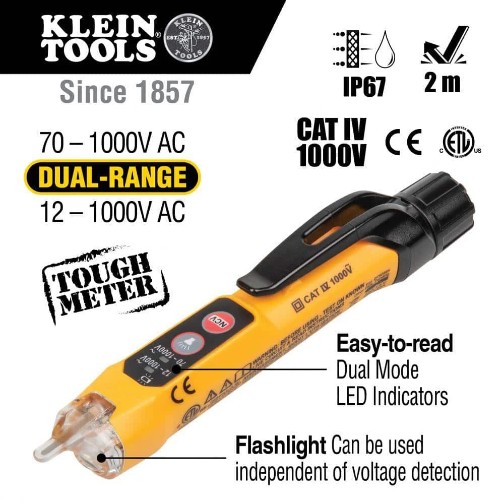 Klein Tools Dual-Range Non-Contact Voltage Tester and GFCI Receptacle Tester Tool Set (2-Piece) - Image 3