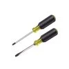 Klein Tools 2-Piece 4 in. Shank Cushion-Grip Screwdriver Set with 1/4 in. Slotted and #2 Phillips