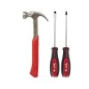 Milwaukee 20 oz. Curved Claw Smooth Face Hammer with 2-Piece Demo Screwdrivers
