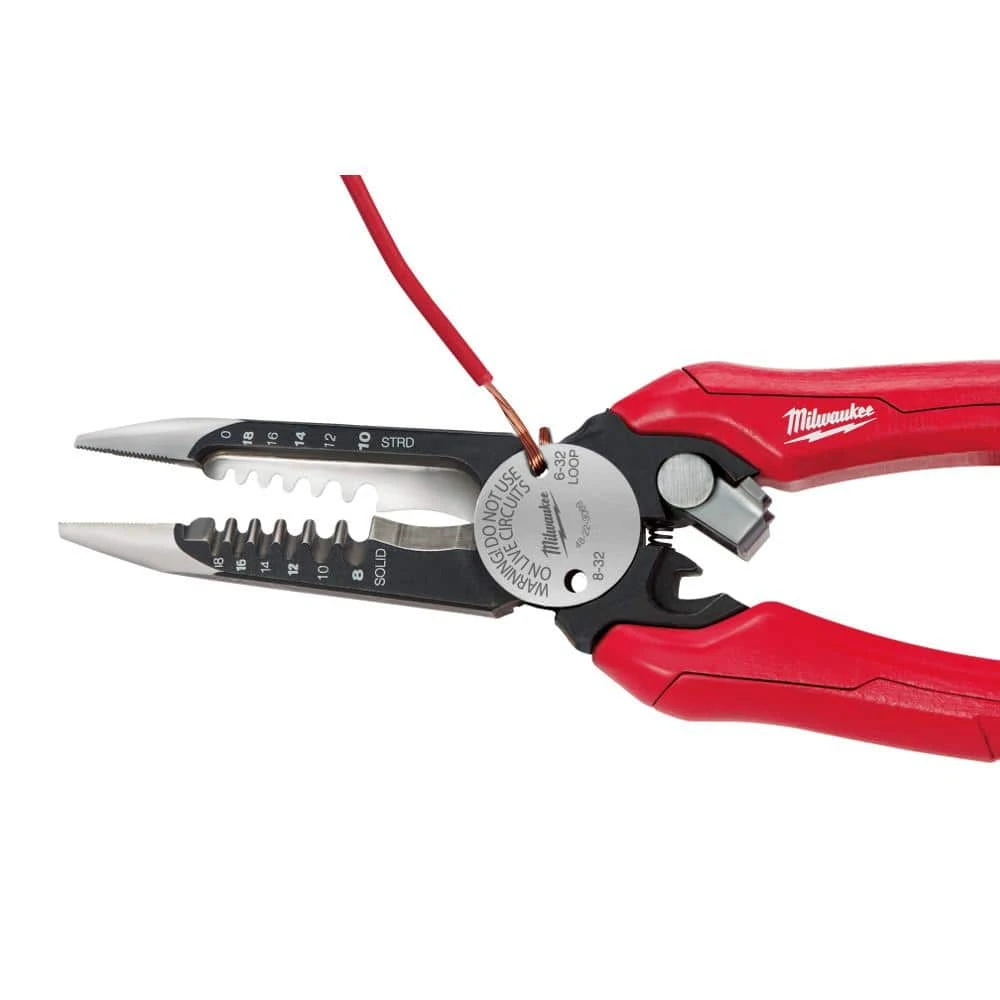Milwaukee 7.75 in. Combination Electricians 6-in-1 Wire Strippers Pliers with Screwdriver Set (8-Piece) - Image 10