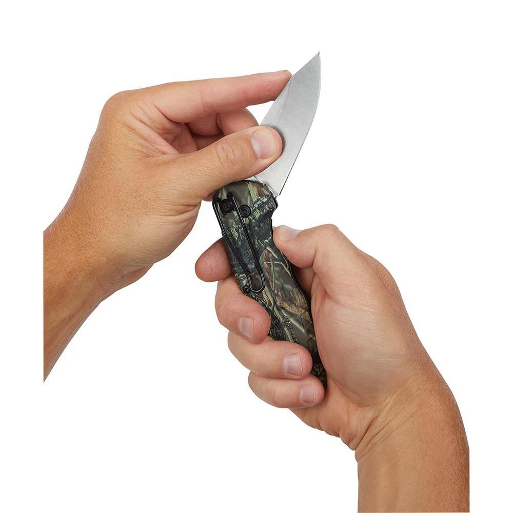 Milwaukee FASTBACK Camo Stainless Steel Folding Knife with 2.95 in. Blade and 6-in-1 Wire Strippers Pliers - Image 6