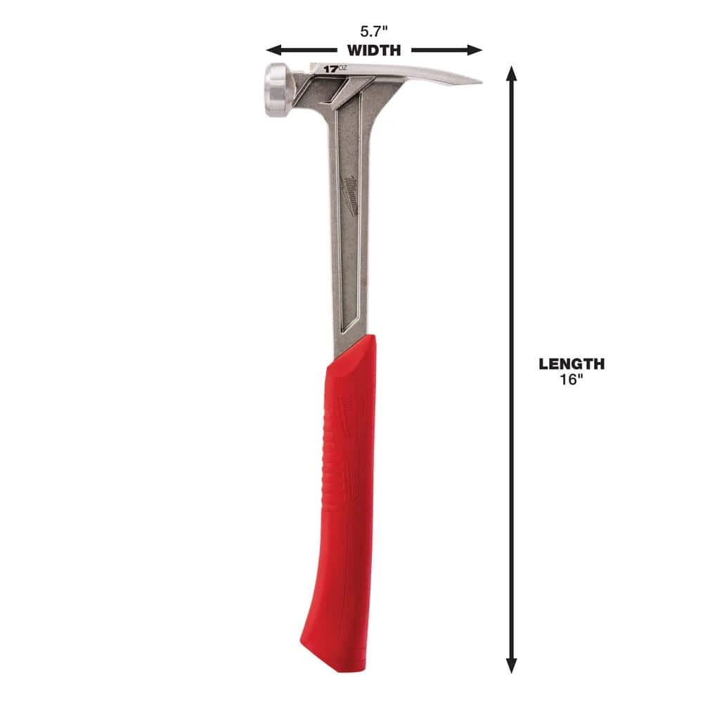 Milwaukee 17 oz. Smooth Face Framing Hammer - Image 3