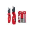 Milwaukee FASTBACK 6-In-1 Folding Utility Knives and FASTBACK Compact Folding Utility Knife Set with 50-Piece Utility Blade