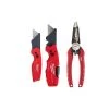 Milwaukee FASTBACK 6-In-1 Folding Utility Knives and FASTBACK Compact Folding Utility Knife Set with Combination Plier (3-Piece)