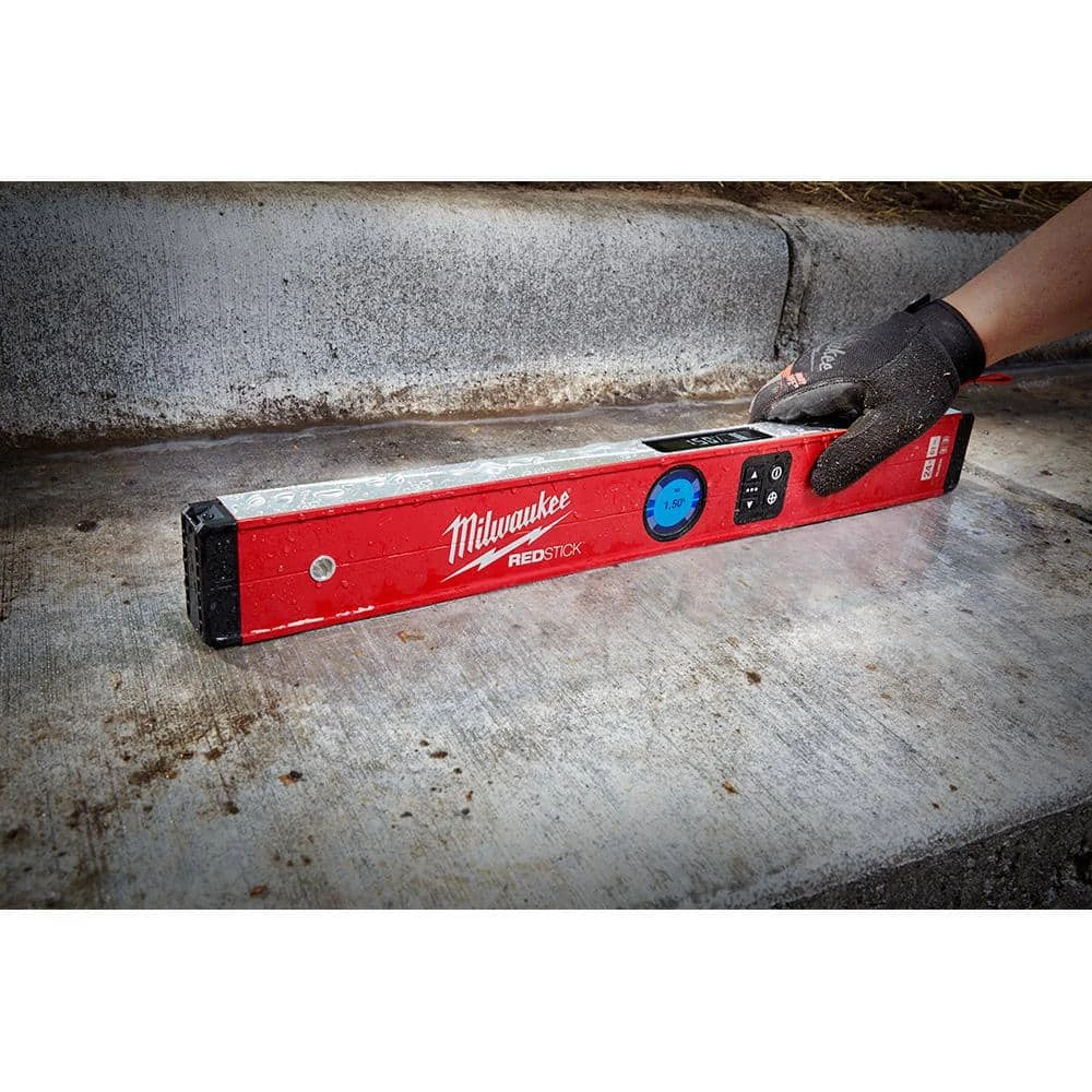 Milwaukee 24 in. REDSTICK Digital Box Level with Pin-Point Measurement Technology and 7 in. Rafter Square - Image 5
