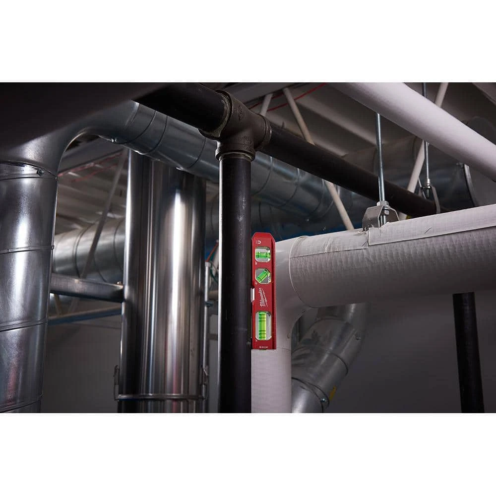 Milwaukee 24 in. Magnetic I-Beam Level with 7 in. Billet Torpedo Level - Image 9
