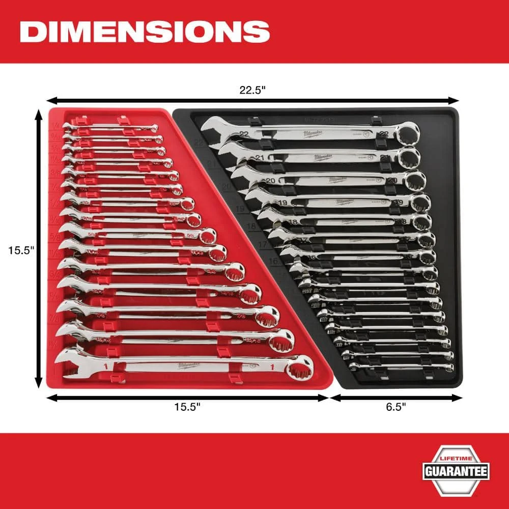 Milwaukee Combination SAE and Metric Wrench Mechanics Tool Set (30-Piece) - Image 5