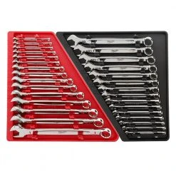 Milwaukee Combination SAE and Metric Wrench Mechanics Tool Set (30-Piece)