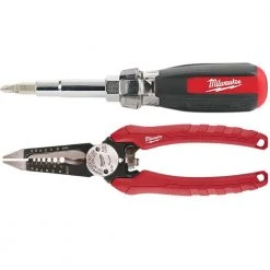 Milwaukee 13-in-1 Multi-Tip Cushion Grip Screwdriver with 6-in-1 Wire Stripper Pliers