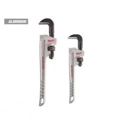 Milwaukee 18 in. and 12 in. Aluminum Pipe Wrench Set (2-Piece)