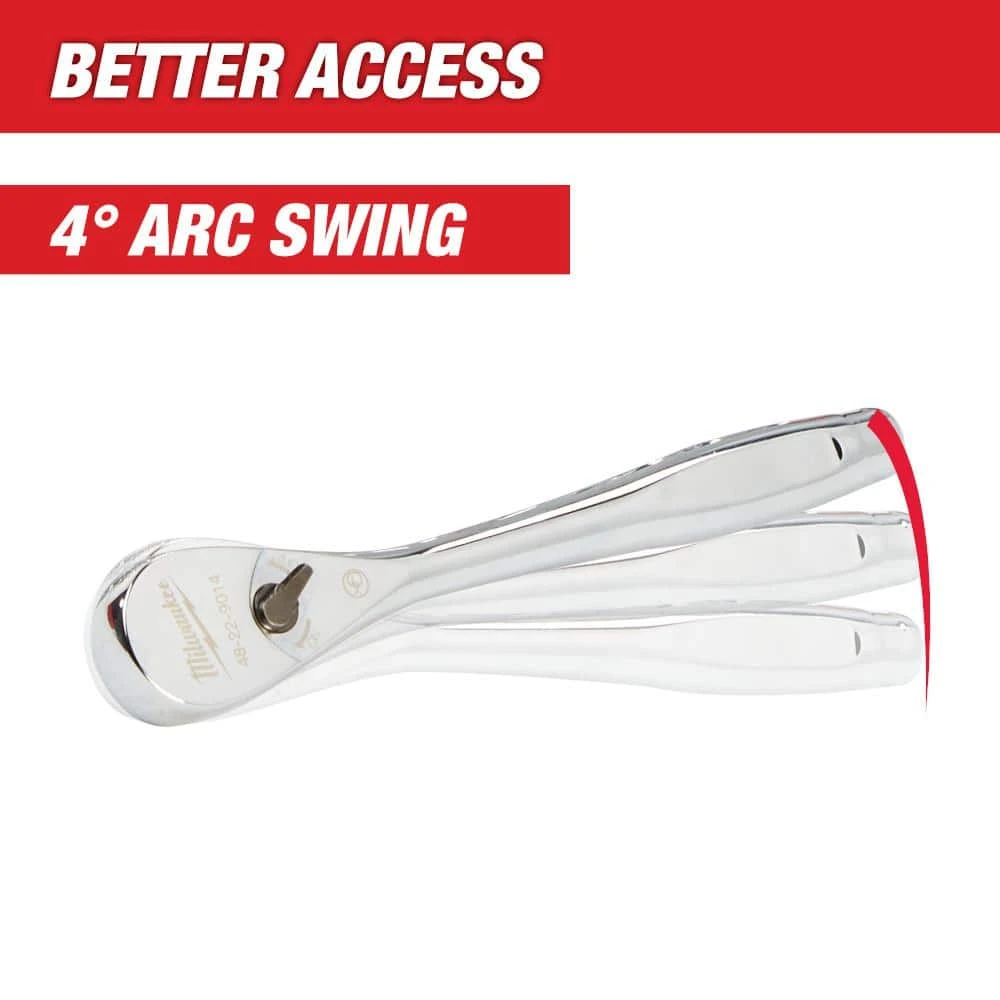 Milwaukee 3/8 in. and 1/4 in. Drive SAE/Metric Ratchet and Socket Mechanics Tool Set (106-Piece) - Image 7