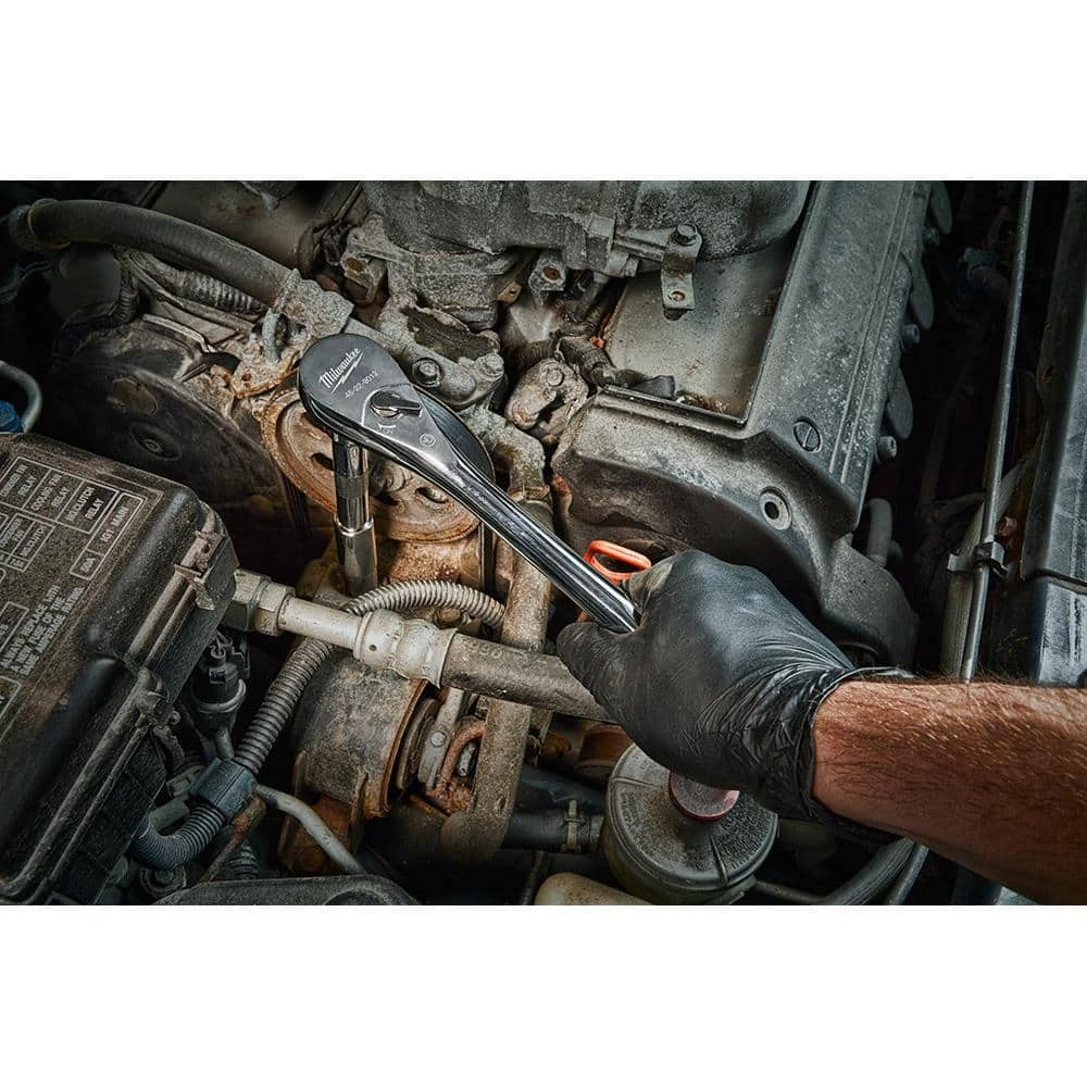 Milwaukee 1/2 in. Drive SAE/Metric Ratchet and Socket Mechanics Tool Set (47-Piece) - Image 10