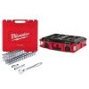 Milwaukee 1/2 in. Drive SAE/Metric Ratchet and Socket Mechanics Tool Set (47-Piece) with PACKOUT 22 in. Tool Box