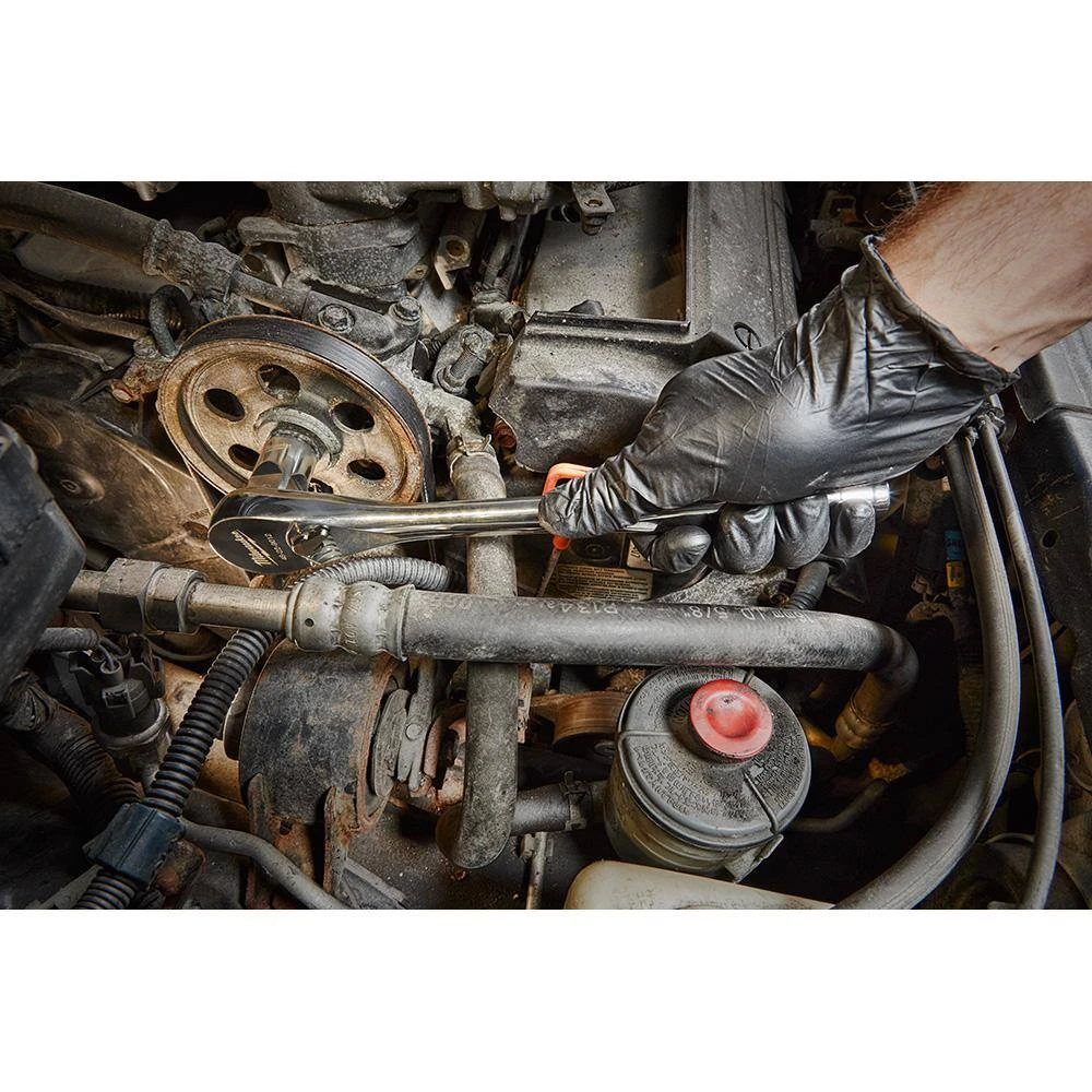 Milwaukee 1/2 in. Drive SAE/Metric Ratchet and Socket Mechanics Tool Set W/ Metric Combination Ratcheting Wrench Set (62-Piece) - Image 11