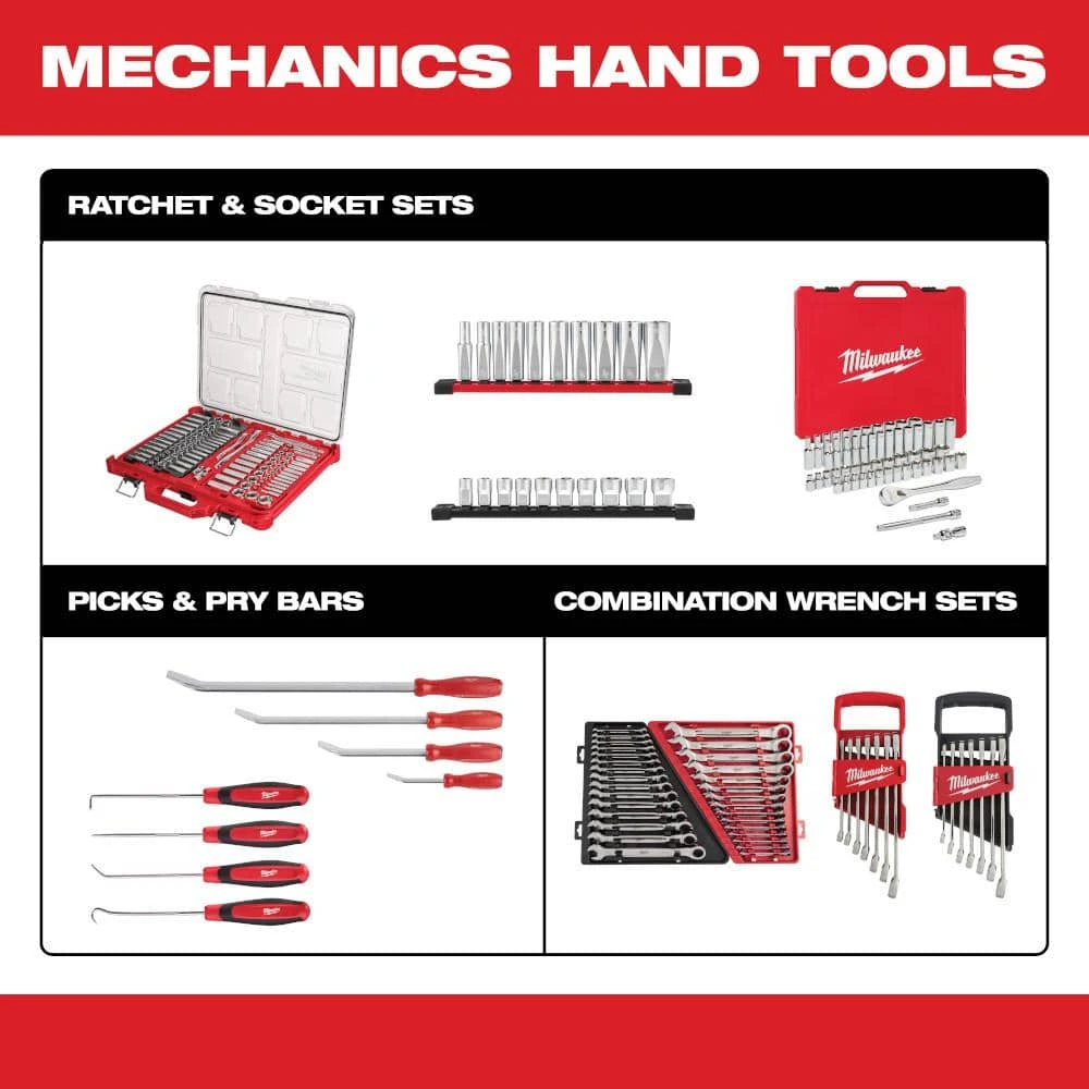 Milwaukee 1/2 in. Drive SAE/Metric Ratchet and Socket Mechanics Tool Set (47-Piece) - Image 12