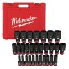 Milwaukee SHOCKWAVE 1/2 in. Drive Metric 6 Point Impact Socket Set (29-Piece)