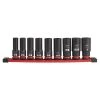 Milwaukee SHOCKWAVE Impact Duty 1/2 in. Drive SAE Deep Well Impact Socket Set (9-Piece)