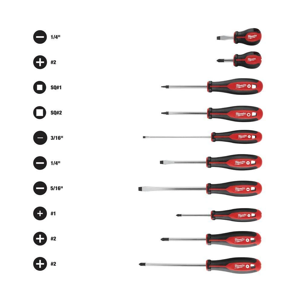 Milwaukee 144-Position Flex-Head Ratcheting Combination Wrench Set Metric with Screwdriver Set (17-Piece) - Image 12