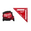 Milwaukee 16 ft. x 1-5/16 in. W Blade Tape Measure with 16 ft. Reach and 4-1/2 in. Trim Square (2-Piece)