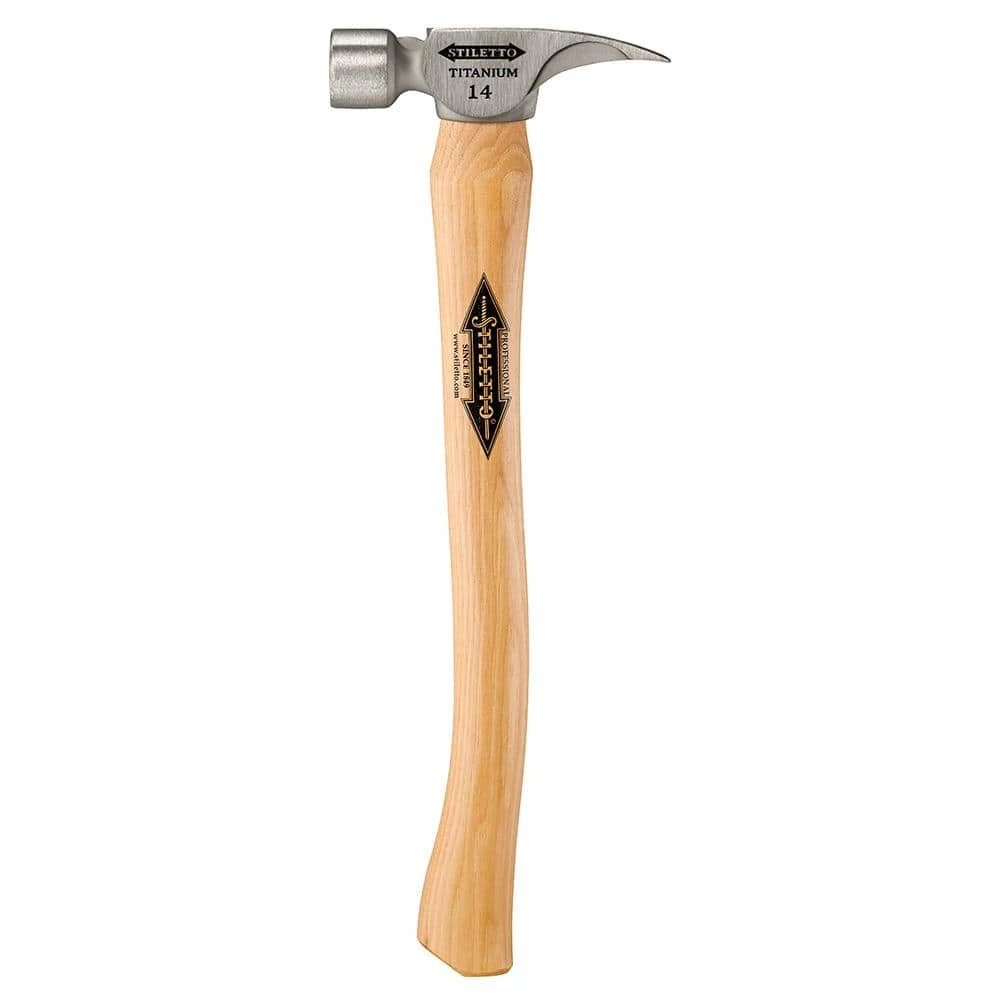 Stiletto 14 Oz. Titanium Smooth Face Hammer with 18 in. Curved Hickory Handle - Image 2