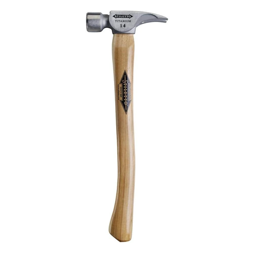 Stiletto 14 Oz. Titanium Smooth Face Hammer with 18 in. Curved Hickory Handle - Image 5